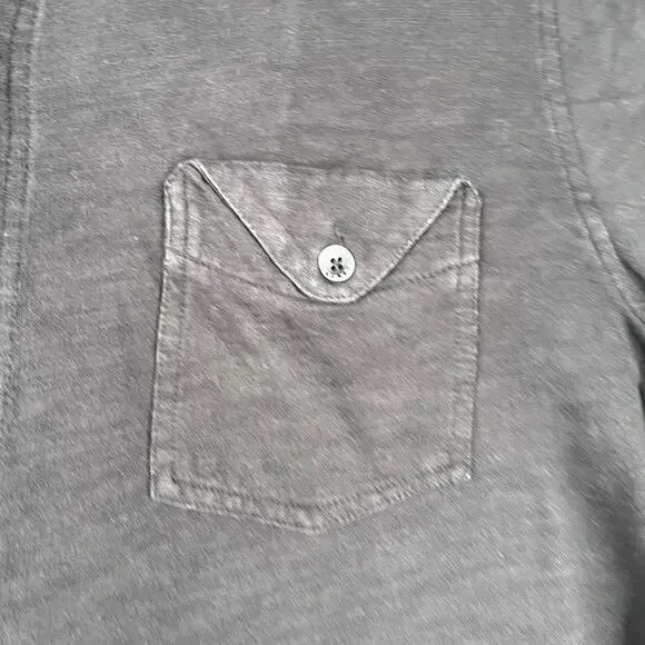 Robert Graham Shirt Large Black Button Up Long Sleeve Pocket Casual Mens - Picture 3 of 13